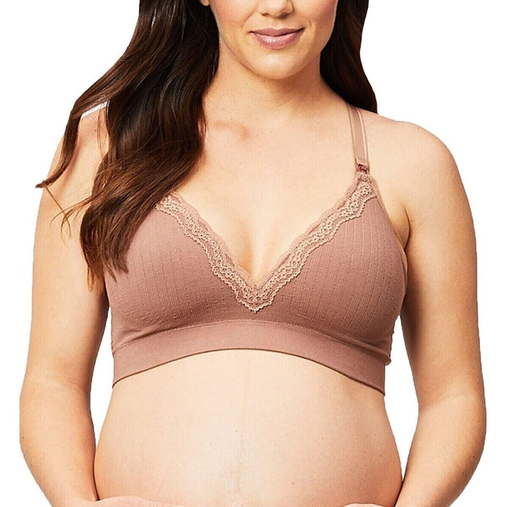 Cake Maternity Tutti Frutti Racerback Wireless Nursing Bra Mocha XL B-E Petite